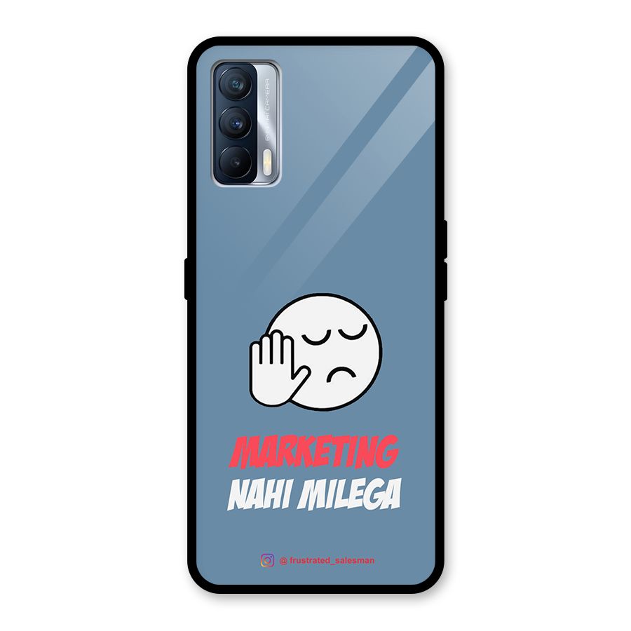 Marketing Nahi Milega SteelBlue Glass Back Case for Realme X7