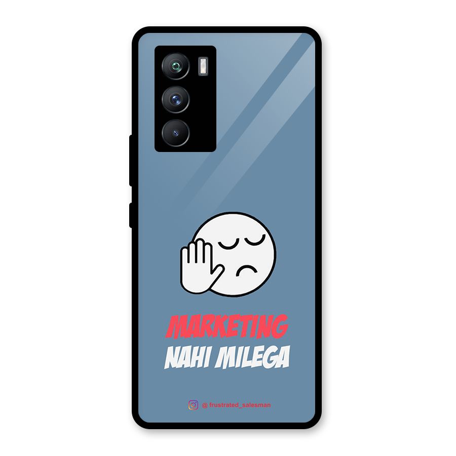 Marketing Nahi Milega SteelBlue Glass Back Case for Vivo iQOO 9 SE