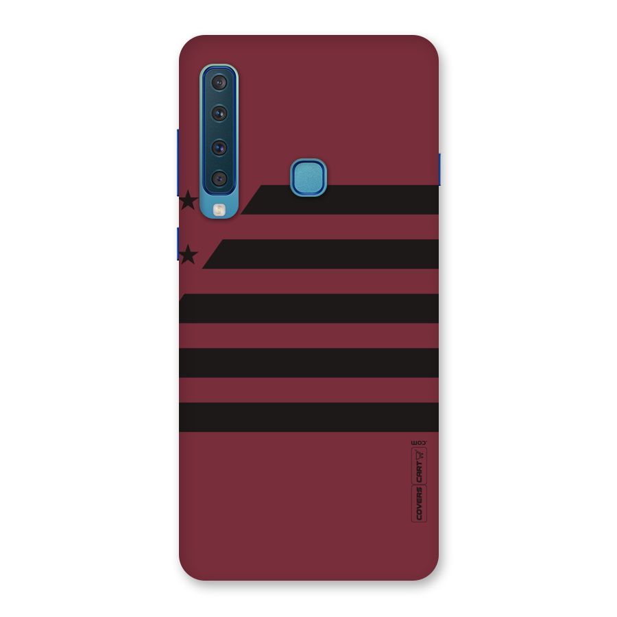 Maroon Star Striped Back Case for Galaxy A9 (2018)