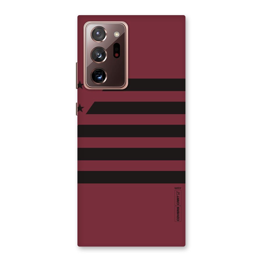 Maroon Star Striped Back Case for Galaxy Note 20 Ultra