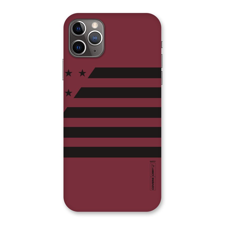 Maroon Star Striped Back Case for iPhone 11 Pro Max