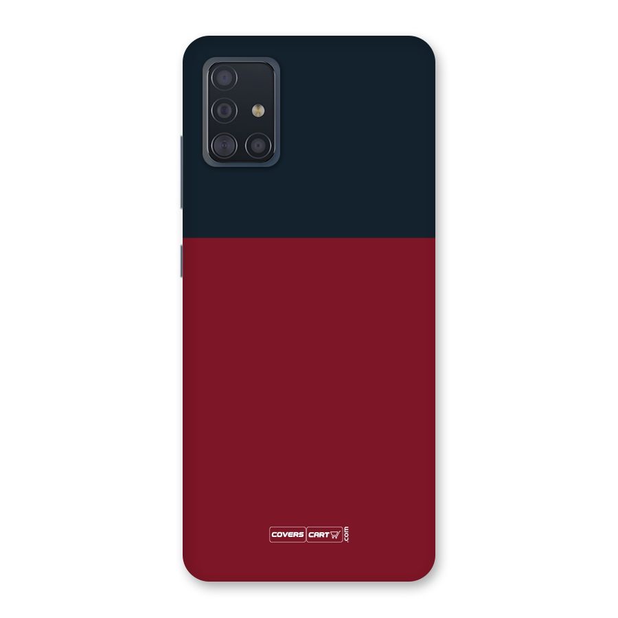 Maroon and Navy Blue Back Case for Galaxy A51