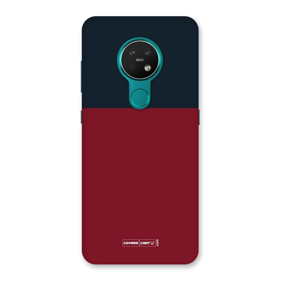 Maroon and Navy Blue Back Case for Nokia 7.2