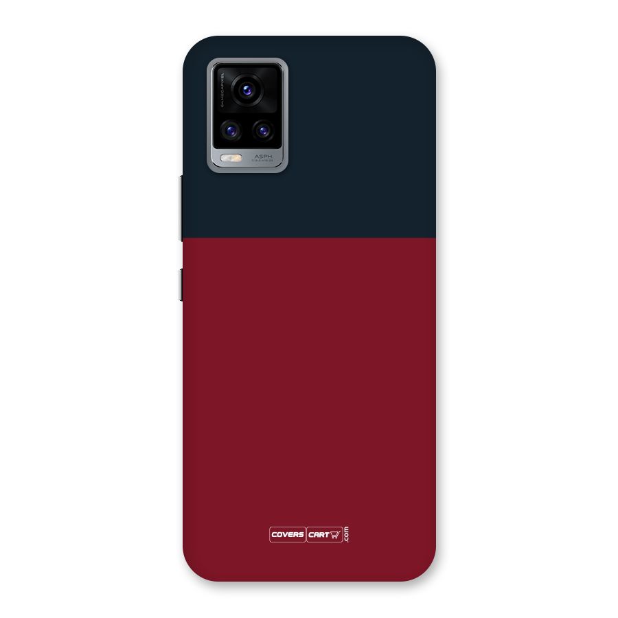 Maroon and Navy Blue Back Case for Vivo V20
