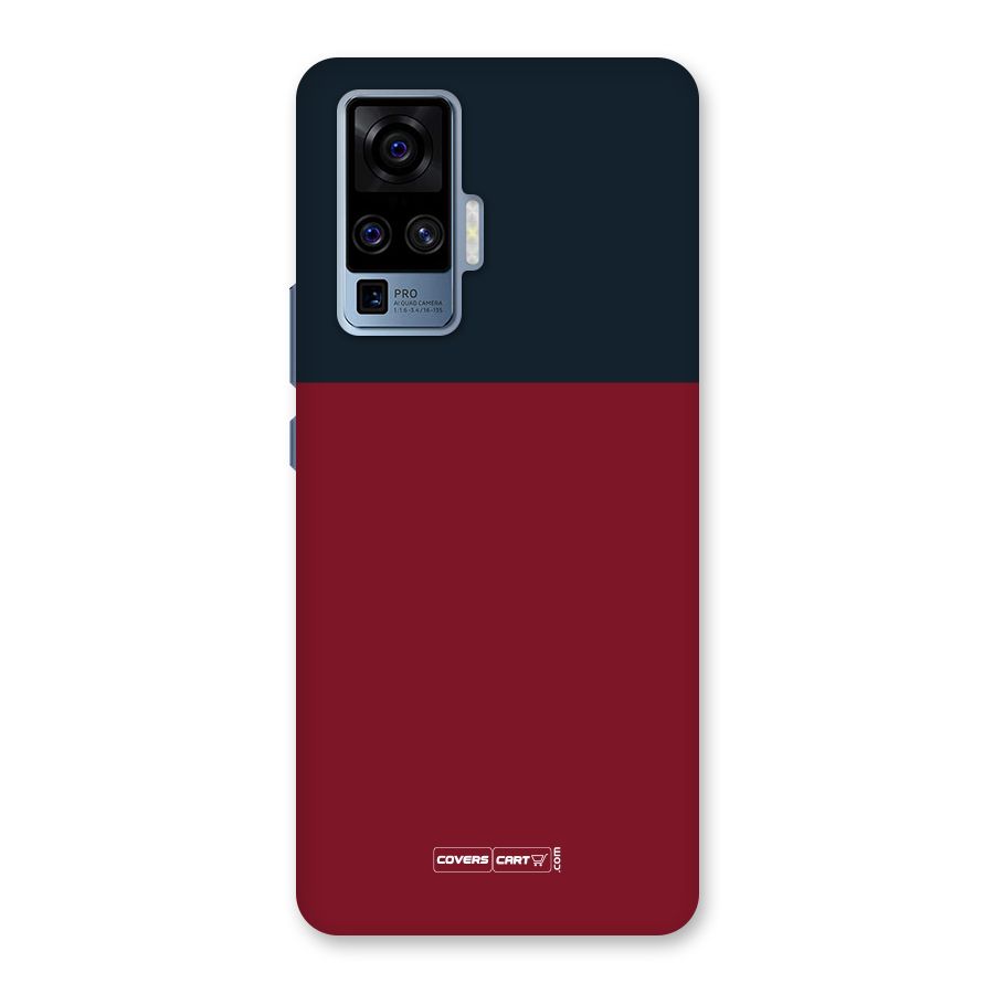 Maroon and Navy Blue Back Case for Vivo X50 Pro