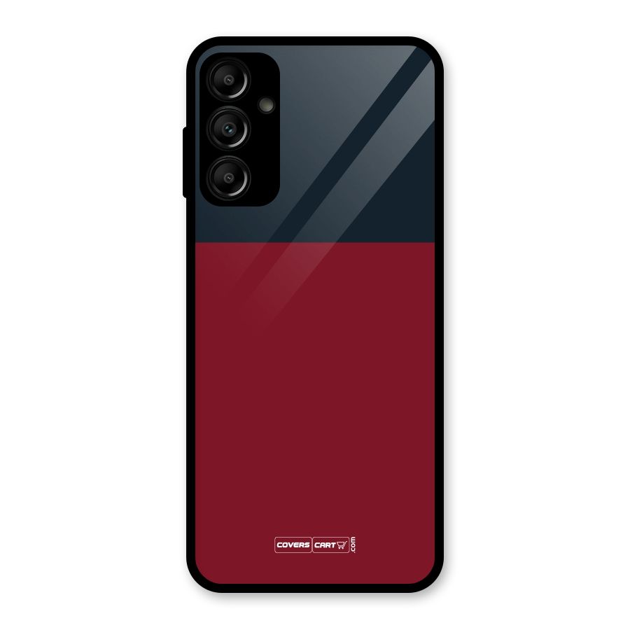 Maroon and Navy Blue Glass Back Case for Galaxy A14 5G
