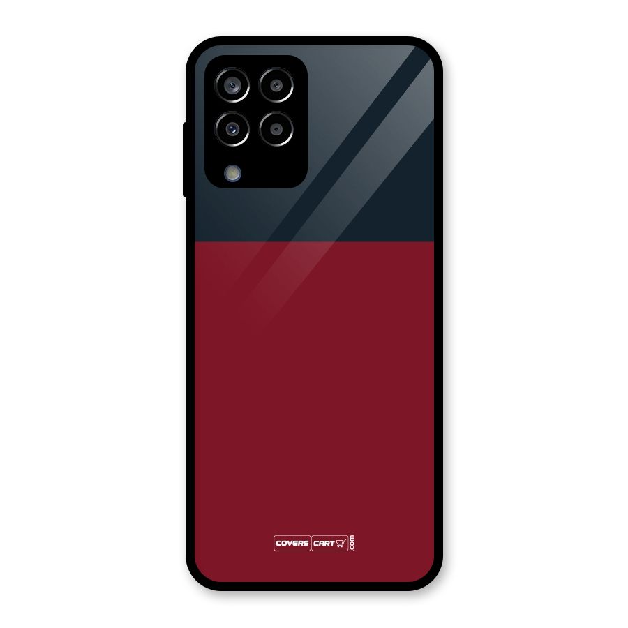 Maroon and Navy Blue Glass Back Case for Galaxy M33