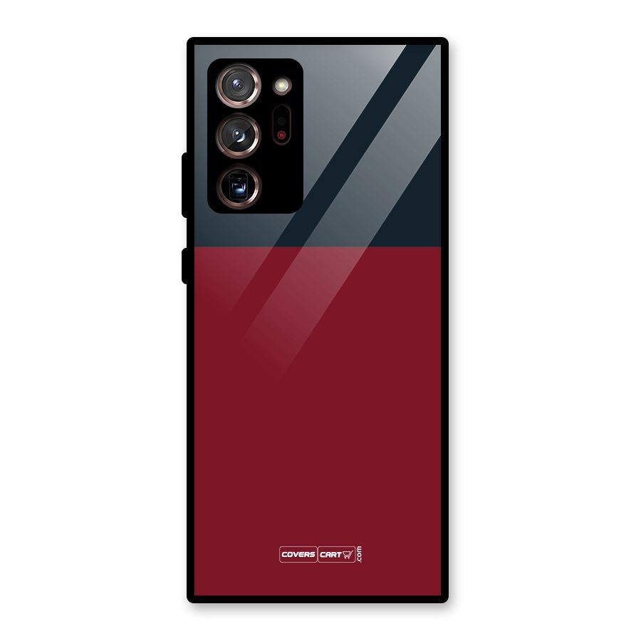 Maroon and Navy Blue Glass Back Case for Galaxy Note 20 Ultra 5G