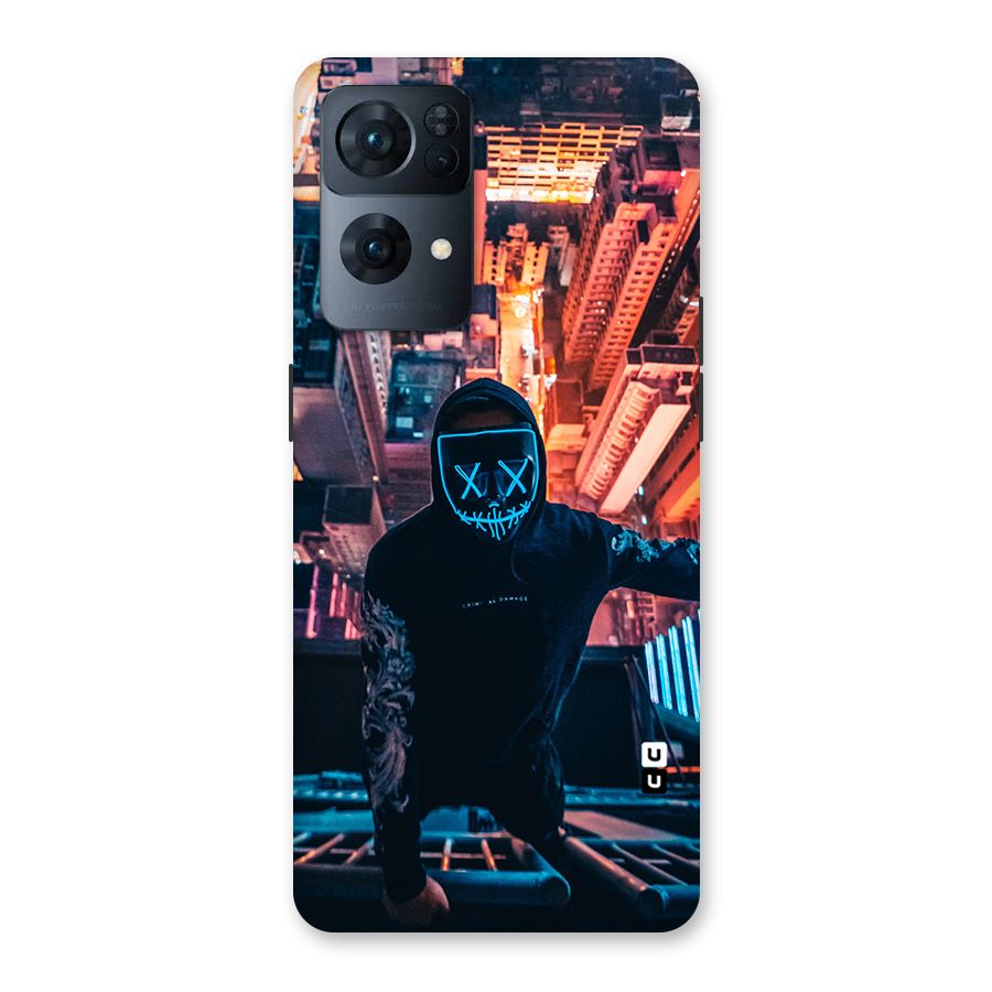 Mask Guy Climbing Building Back Case for Oppo Reno7 Pro 5G