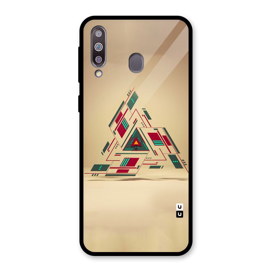 Maze Triangle Glass Back Case for Galaxy M30