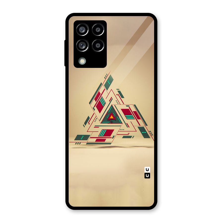 Maze Triangle Glass Back Case for Galaxy M53 5G