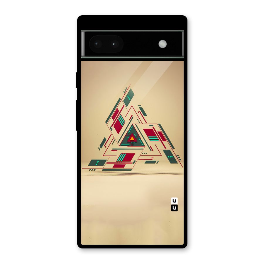 Maze Triangle Glass Back Case for Google Pixel 6a