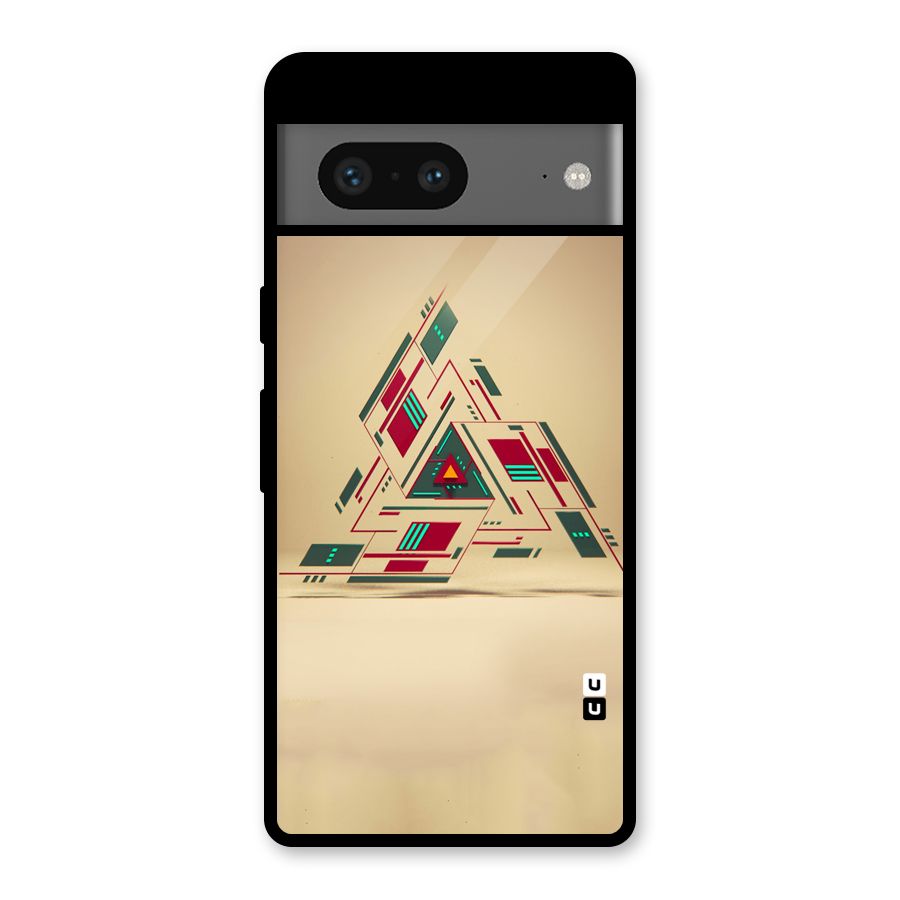 Maze Triangle Glass Back Case for Google Pixel 7