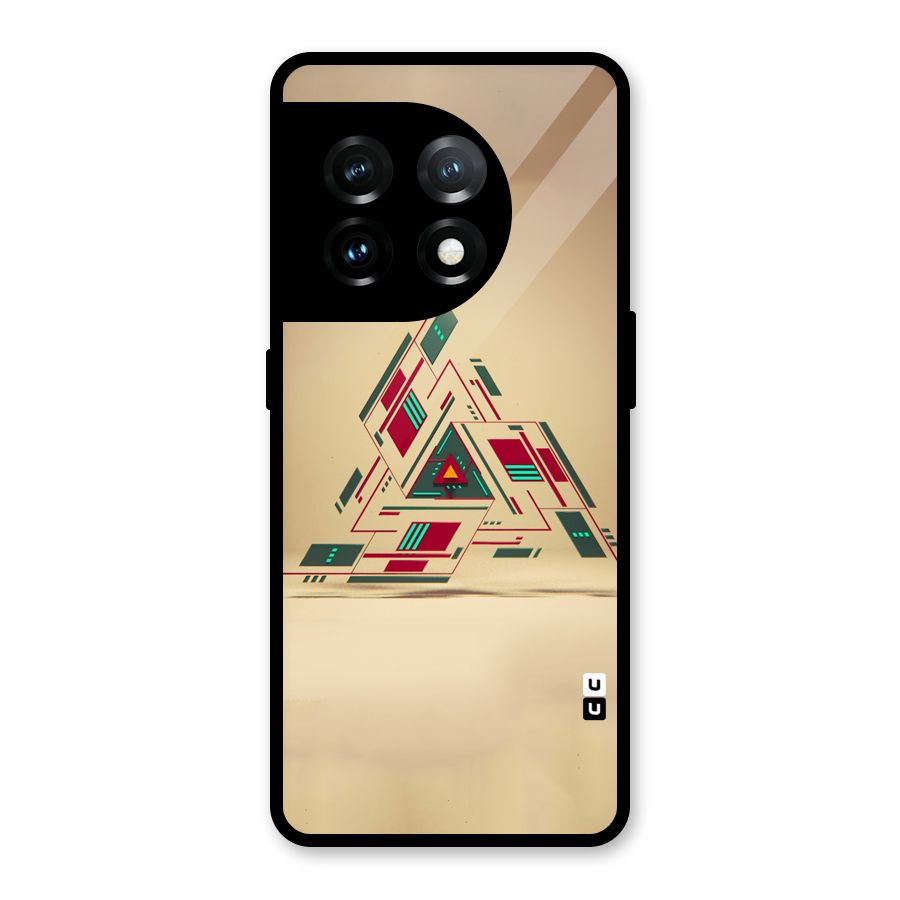 Maze Triangle Glass Back Case for OnePlus 11