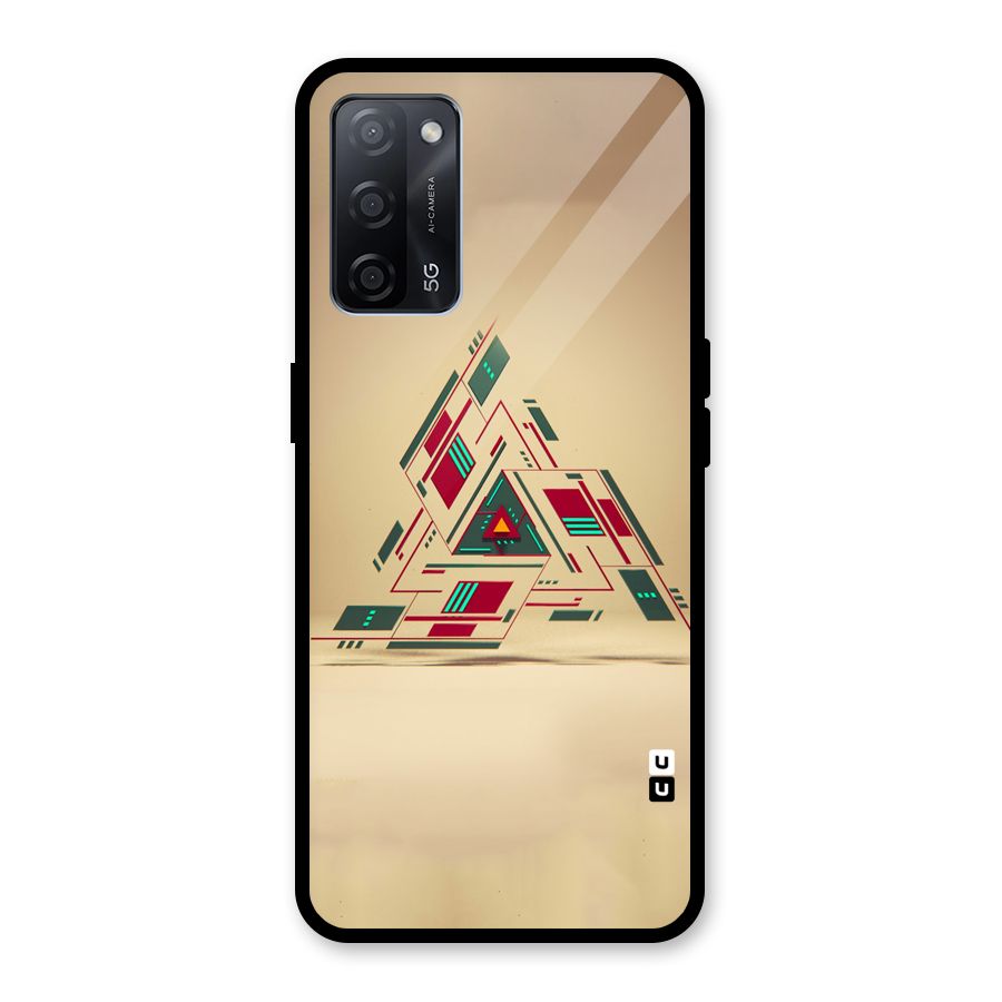 Maze Triangle Glass Back Case for Oppo A53s 5G