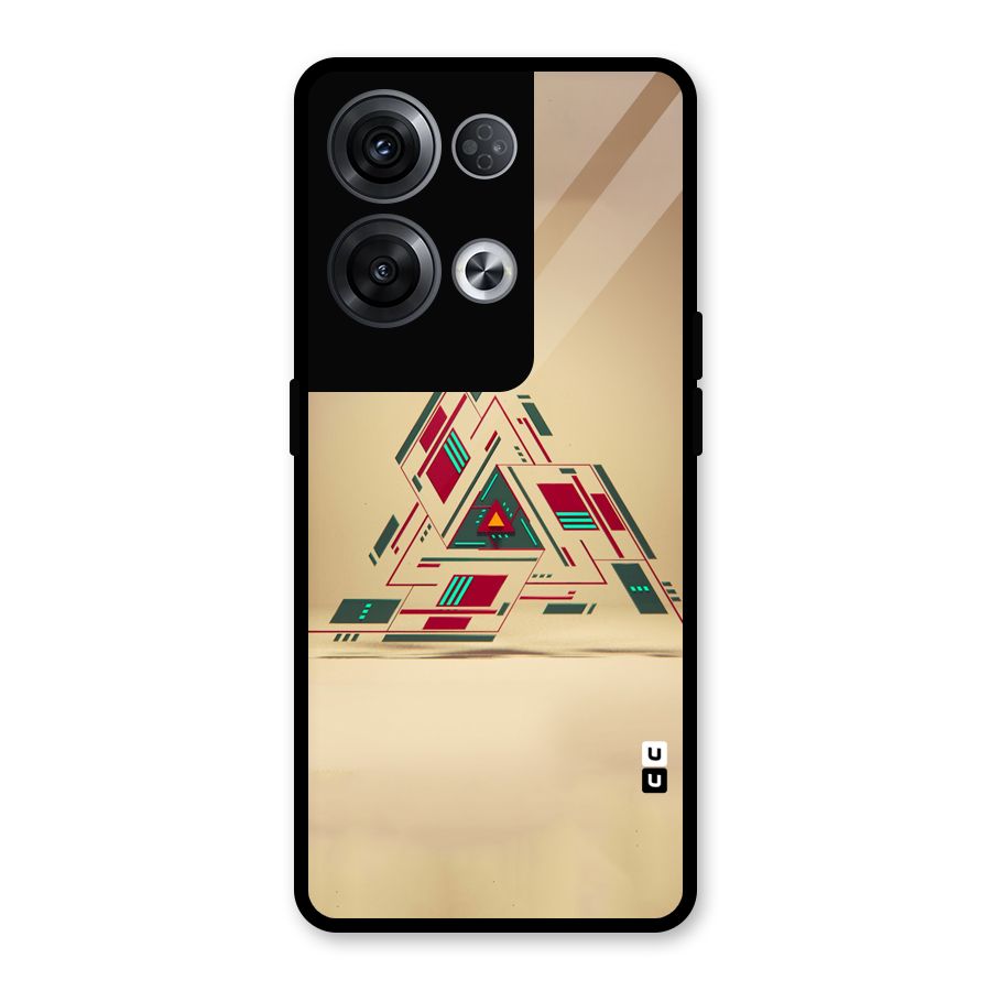 Maze Triangle Glass Back Case for Oppo Reno8 Pro 5G