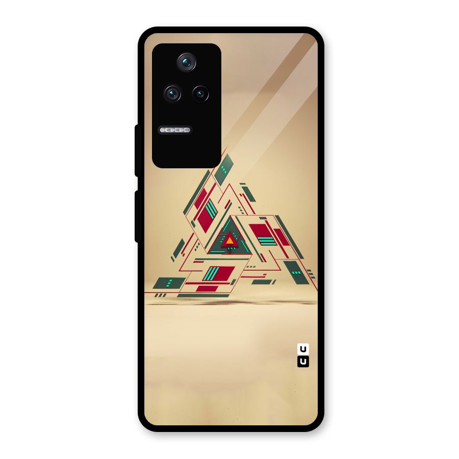 Maze Triangle Glass Back Case for Poco F4 5G