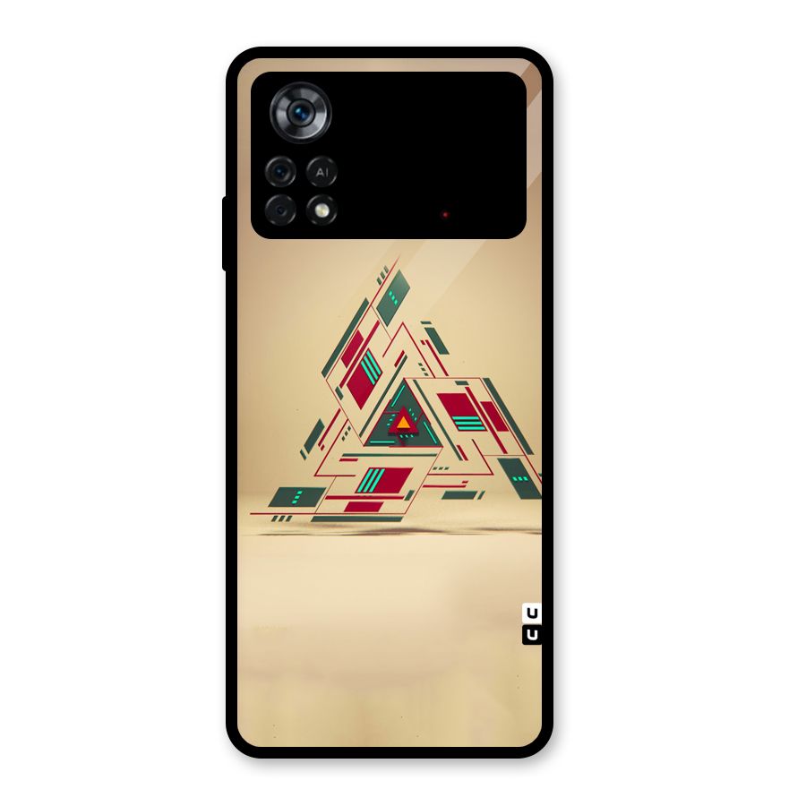 Maze Triangle Glass Back Case for Poco X4 Pro 5G