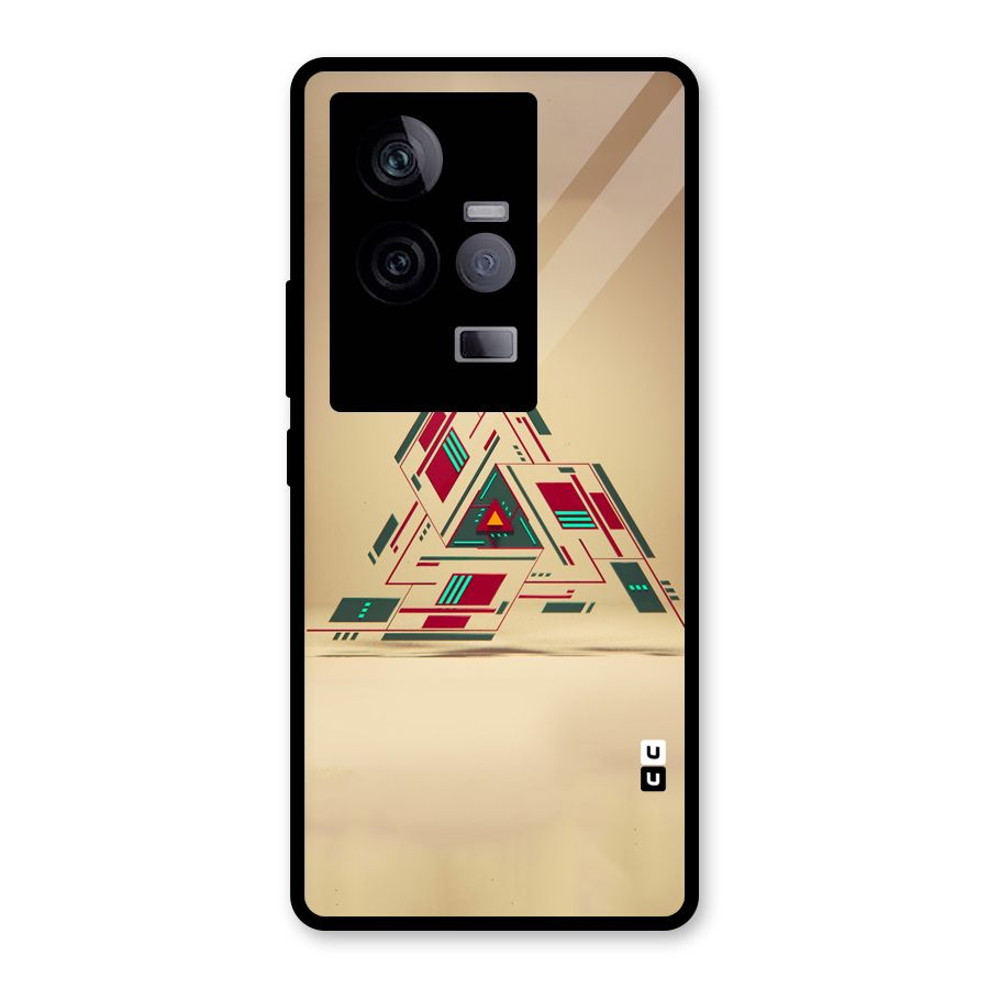 Maze Triangle Glass Back Case for Vivo iQOO 11 5G