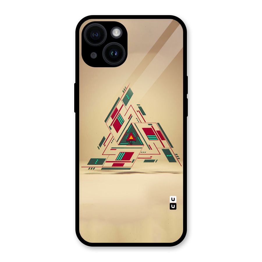 Maze Triangle Glass Back Case for iPhone 14