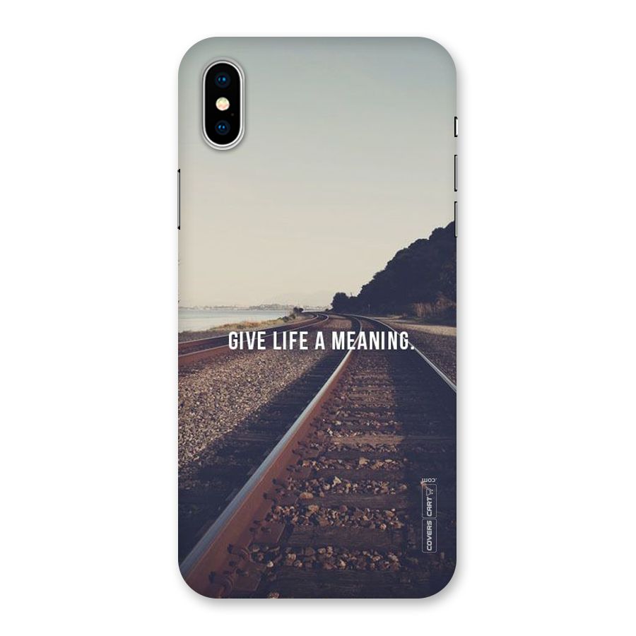 Meaning To Life Back Case for iPhone XS