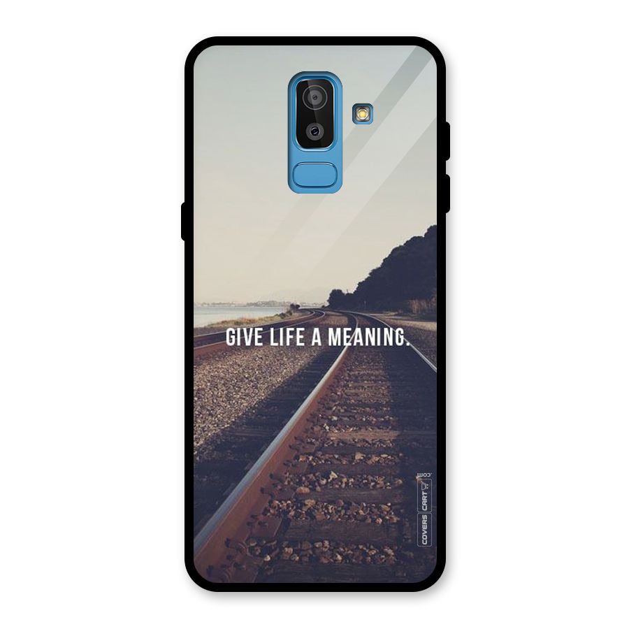 Meaning To Life Glass Back Case for Galaxy J8