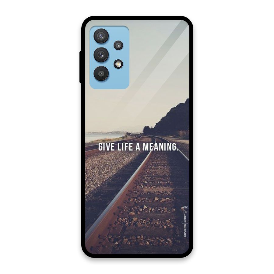 Meaning To Life Glass Back Case for Galaxy M32 5G