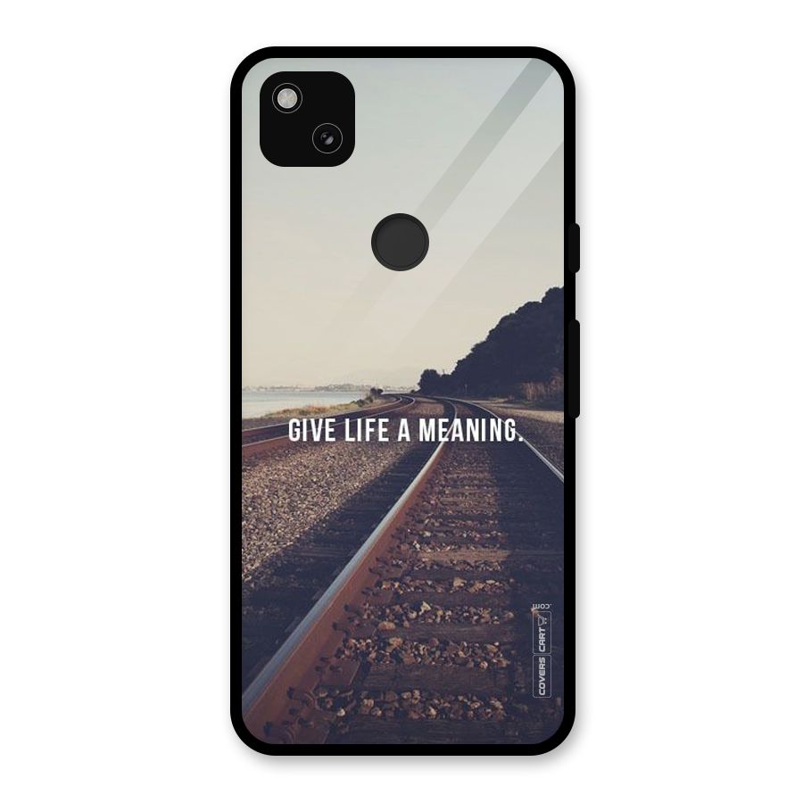 Meaning To Life Glass Back Case for Google Pixel 4a
