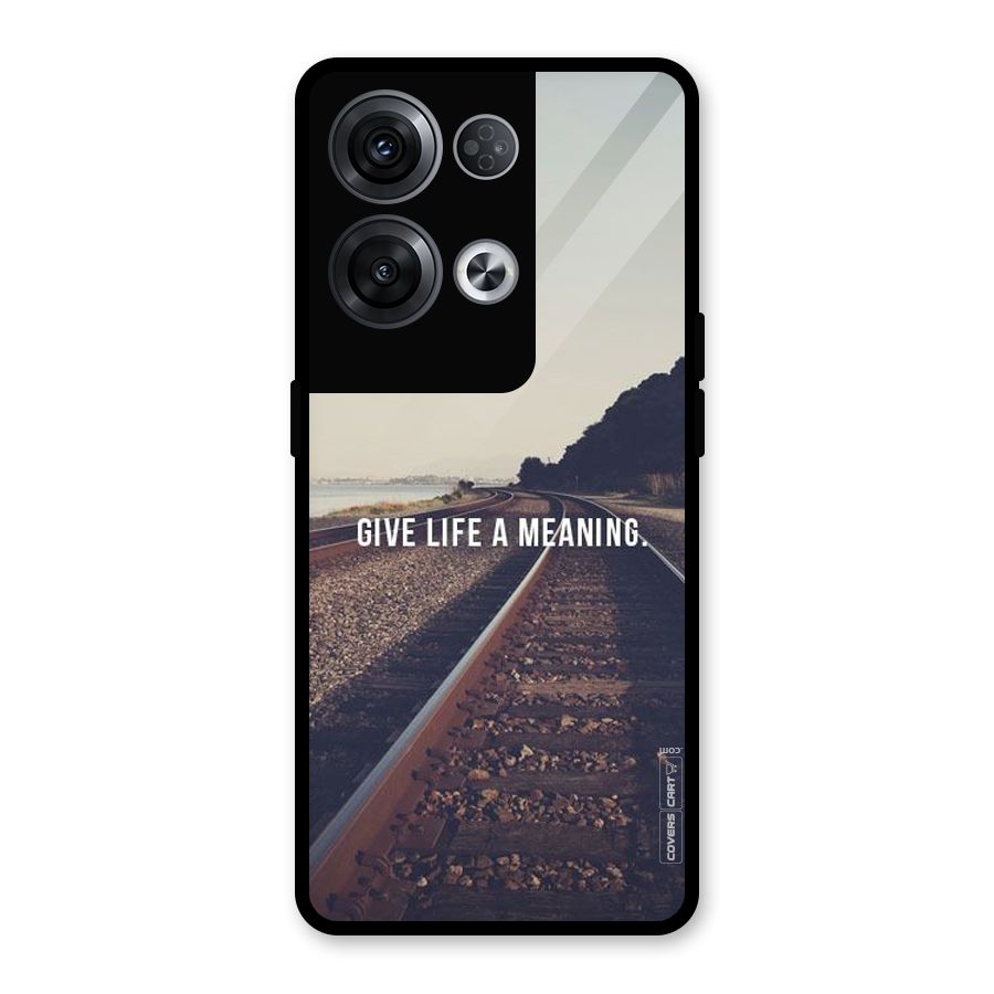 Meaning To Life Glass Back Case for Oppo Reno8 Pro 5G