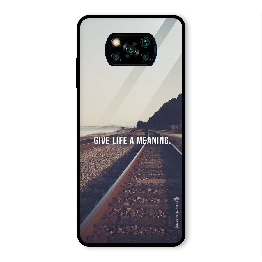 Meaning To Life Glass Back Case for Poco X3 Pro