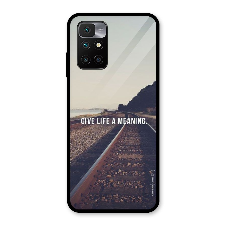 Meaning To Life Glass Back Case for Redmi 10 Prime