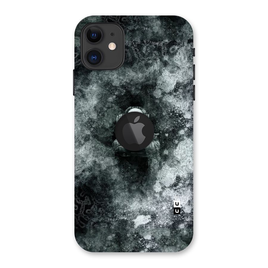 Meditating Spaceman Back Case for iPhone 11 Logo Cut