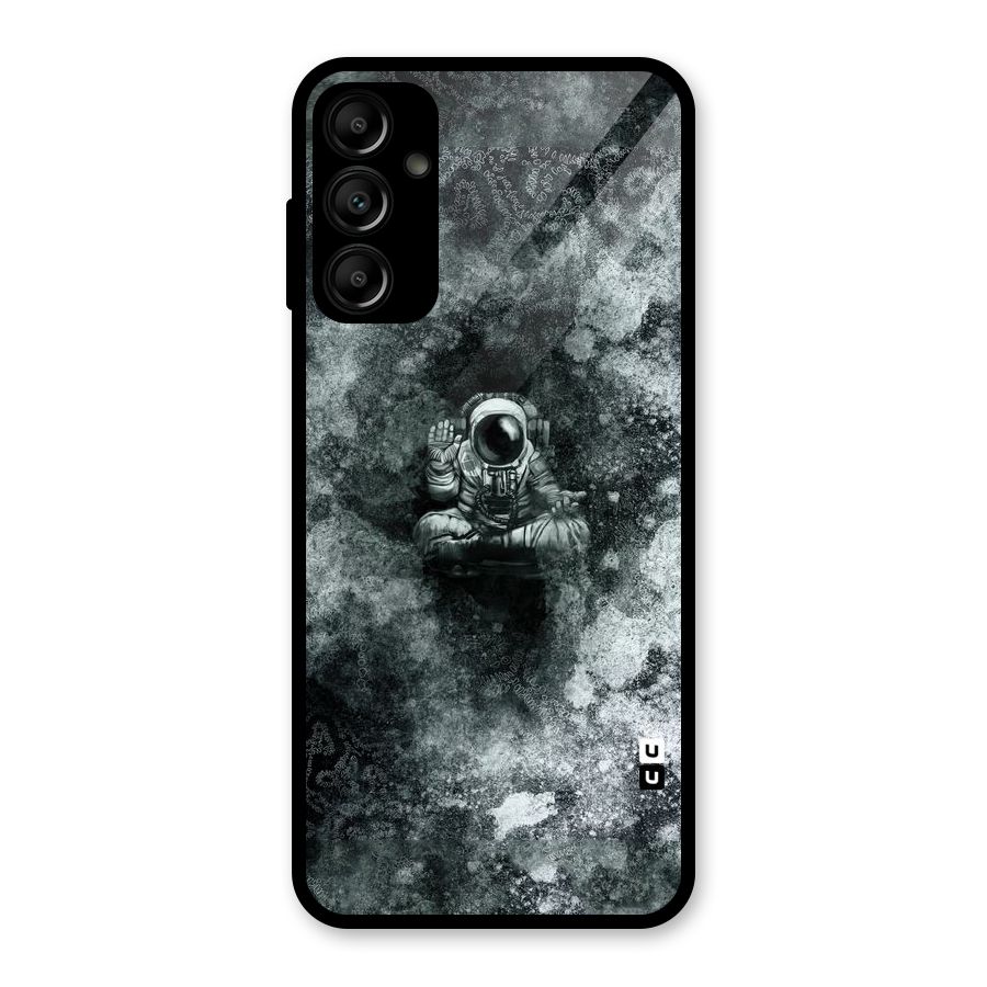 Meditating Spaceman Glass Back Case for Galaxy A14 5G