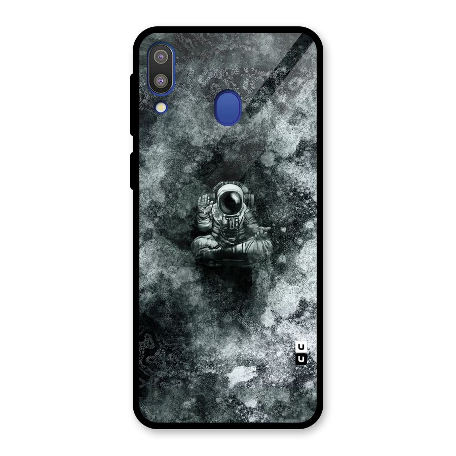 Meditating Spaceman Glass Back Case for Galaxy M20