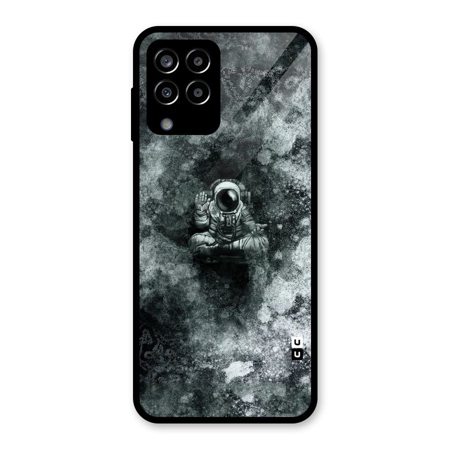 Meditating Spaceman Glass Back Case for Galaxy M33