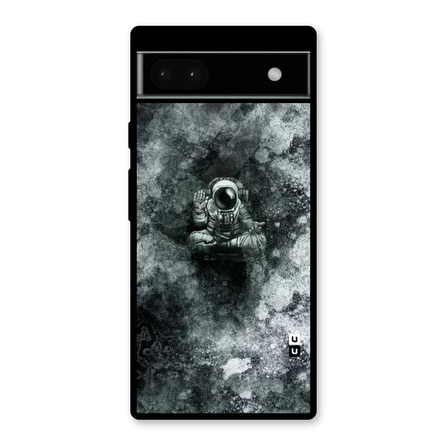 Meditating Spaceman Glass Back Case for Google Pixel 6a