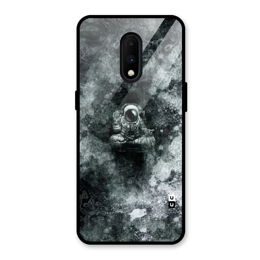 Meditating Spaceman Glass Back Case for OnePlus 7