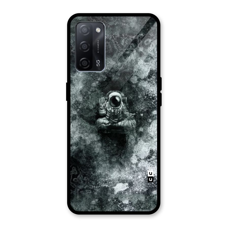 Meditating Spaceman Glass Back Case for Oppo A53s 5G