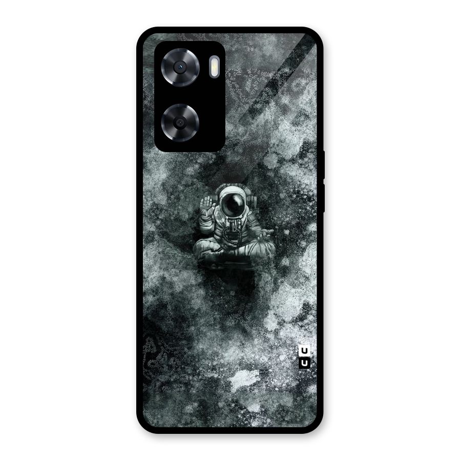 Meditating Spaceman Glass Back Case for Oppo A57 2022