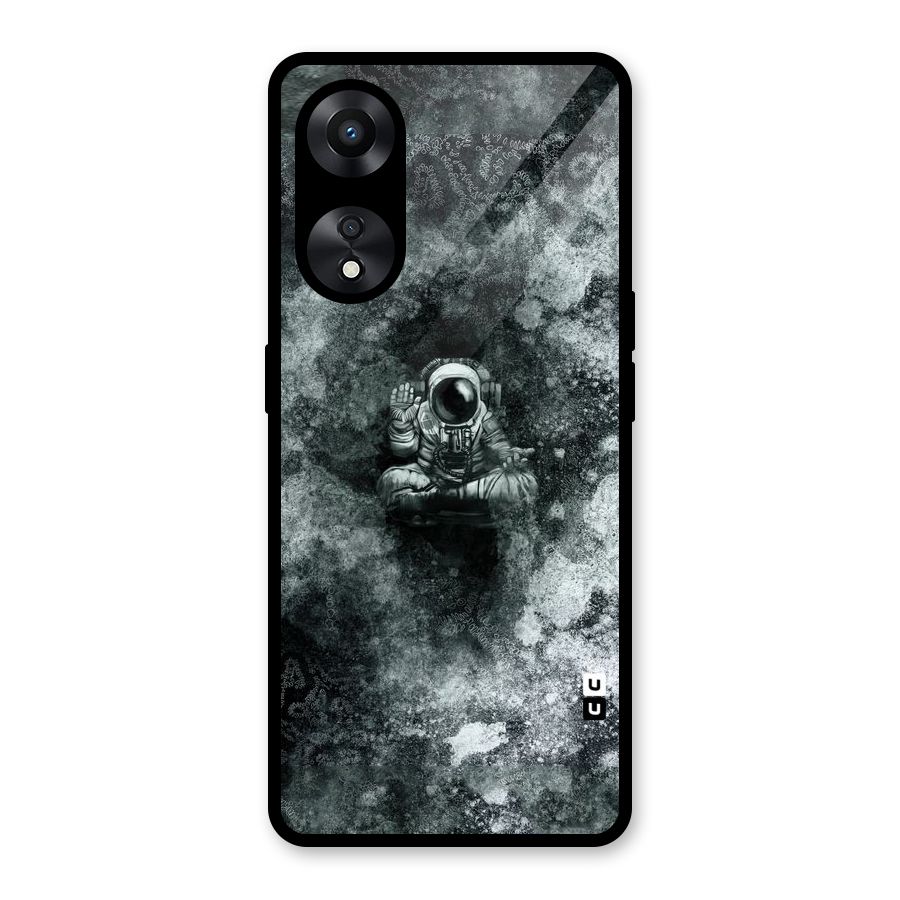 Meditating Spaceman Glass Back Case for Oppo A78