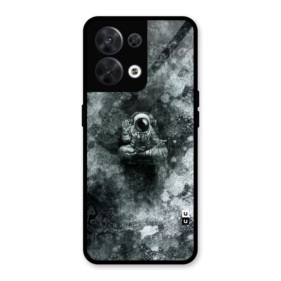 Meditating Spaceman Glass Back Case for Oppo Reno8 5G