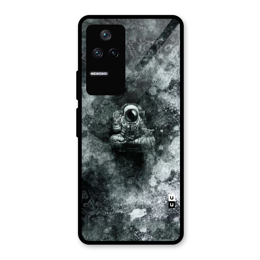 Meditating Spaceman Glass Back Case for Poco F4 5G