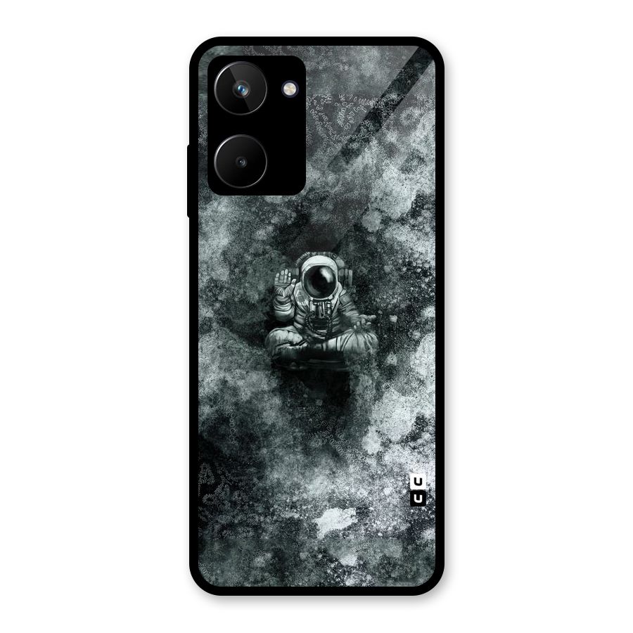Meditating Spaceman Glass Back Case for Realme 10