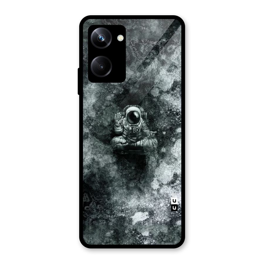 Meditating Spaceman Glass Back Case for Realme 10 Pro