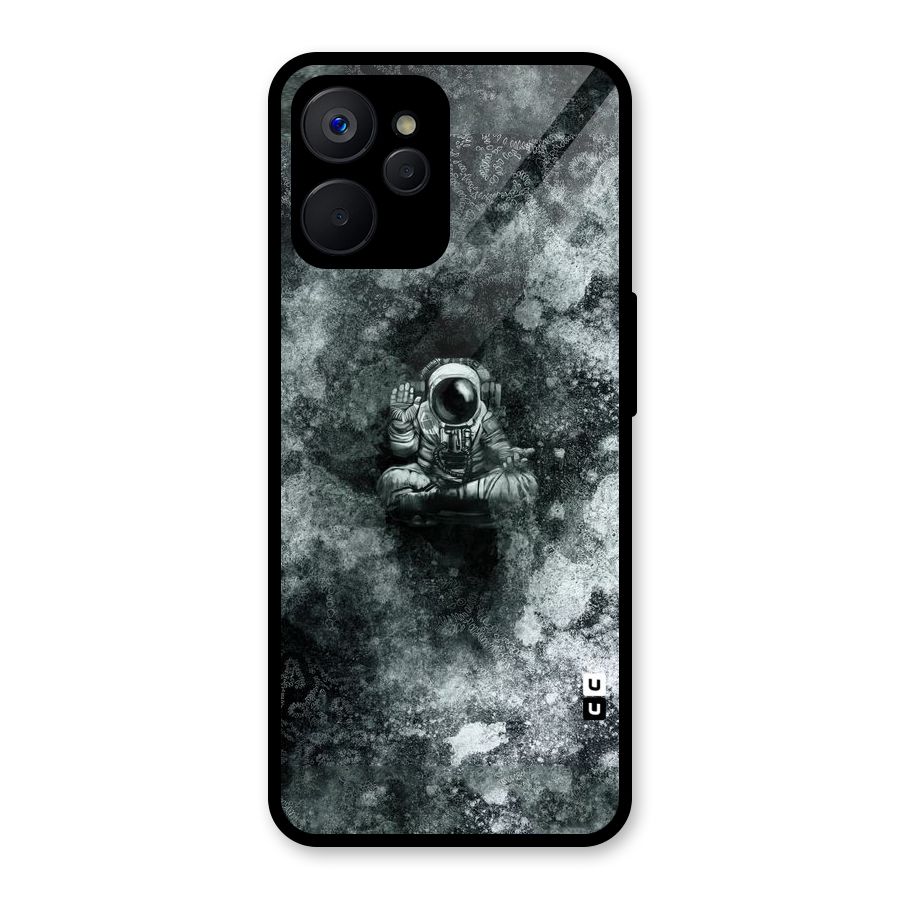 Meditating Spaceman Glass Back Case for Realme 9i 5G
