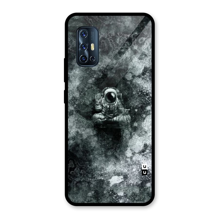 Meditating Spaceman Glass Back Case for Vivo V17