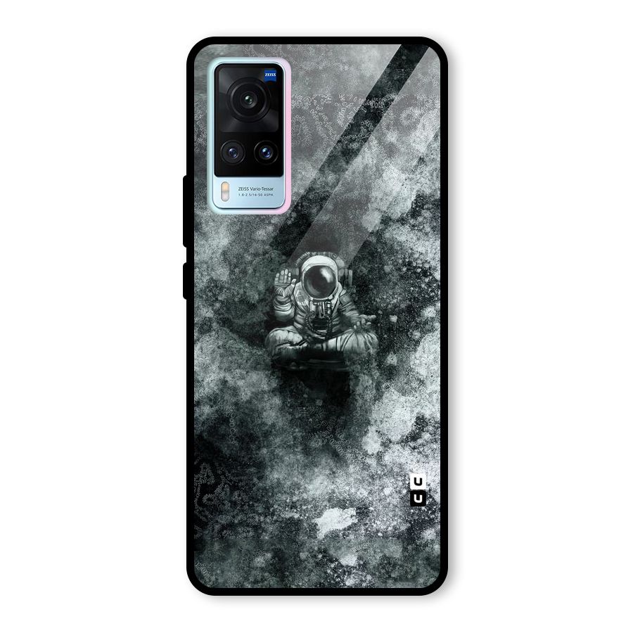 Meditating Spaceman Glass Back Case for Vivo X60