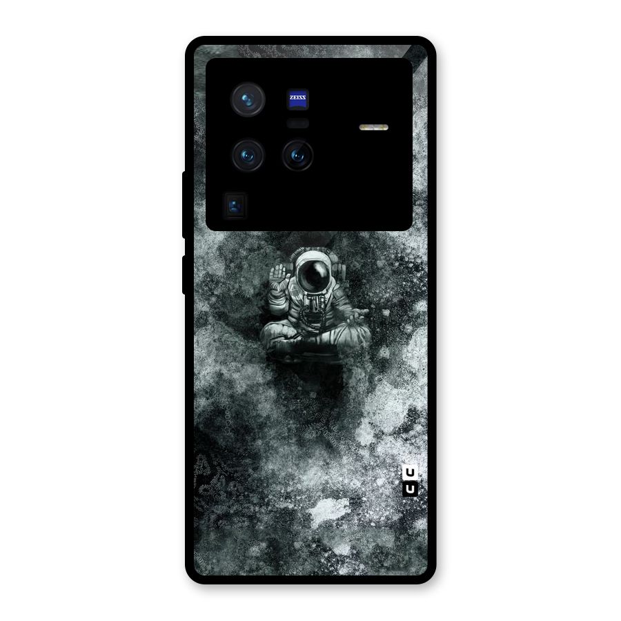Meditating Spaceman Glass Back Case for Vivo X80 Pro