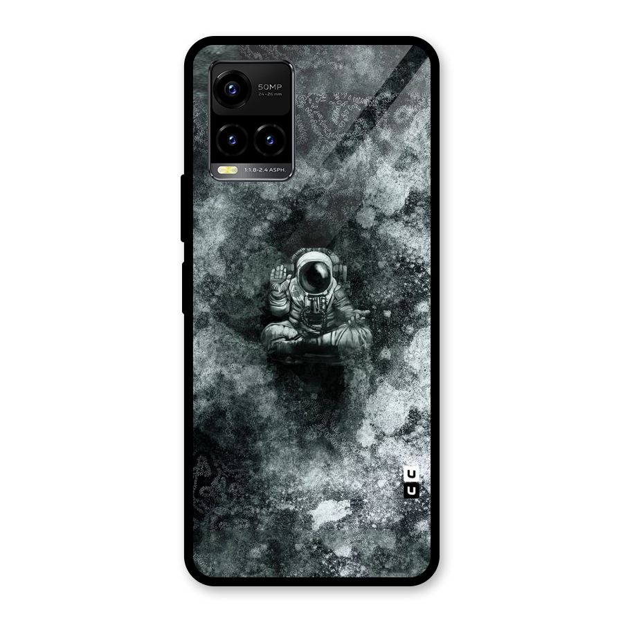 Meditating Spaceman Glass Back Case for Vivo Y21A