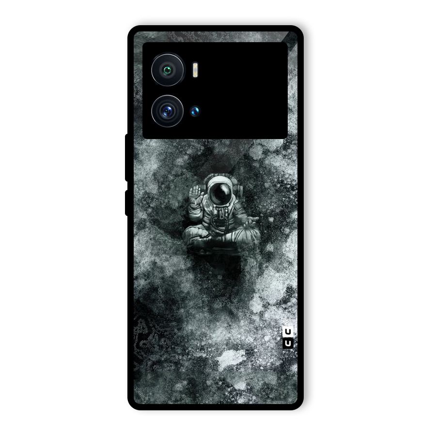 Meditating Spaceman Glass Back Case for Vivo iQOO 9 Pro